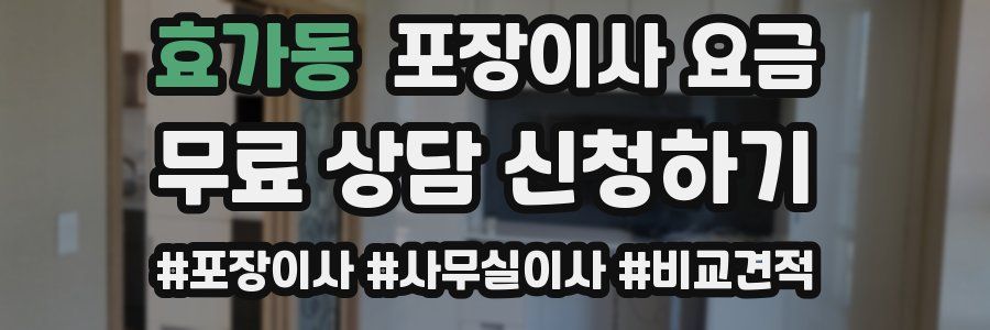 효가동 포장이사 요금