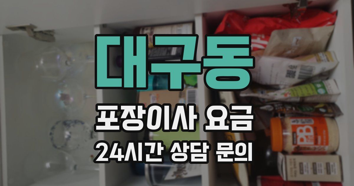 대구동 포장이사 요금