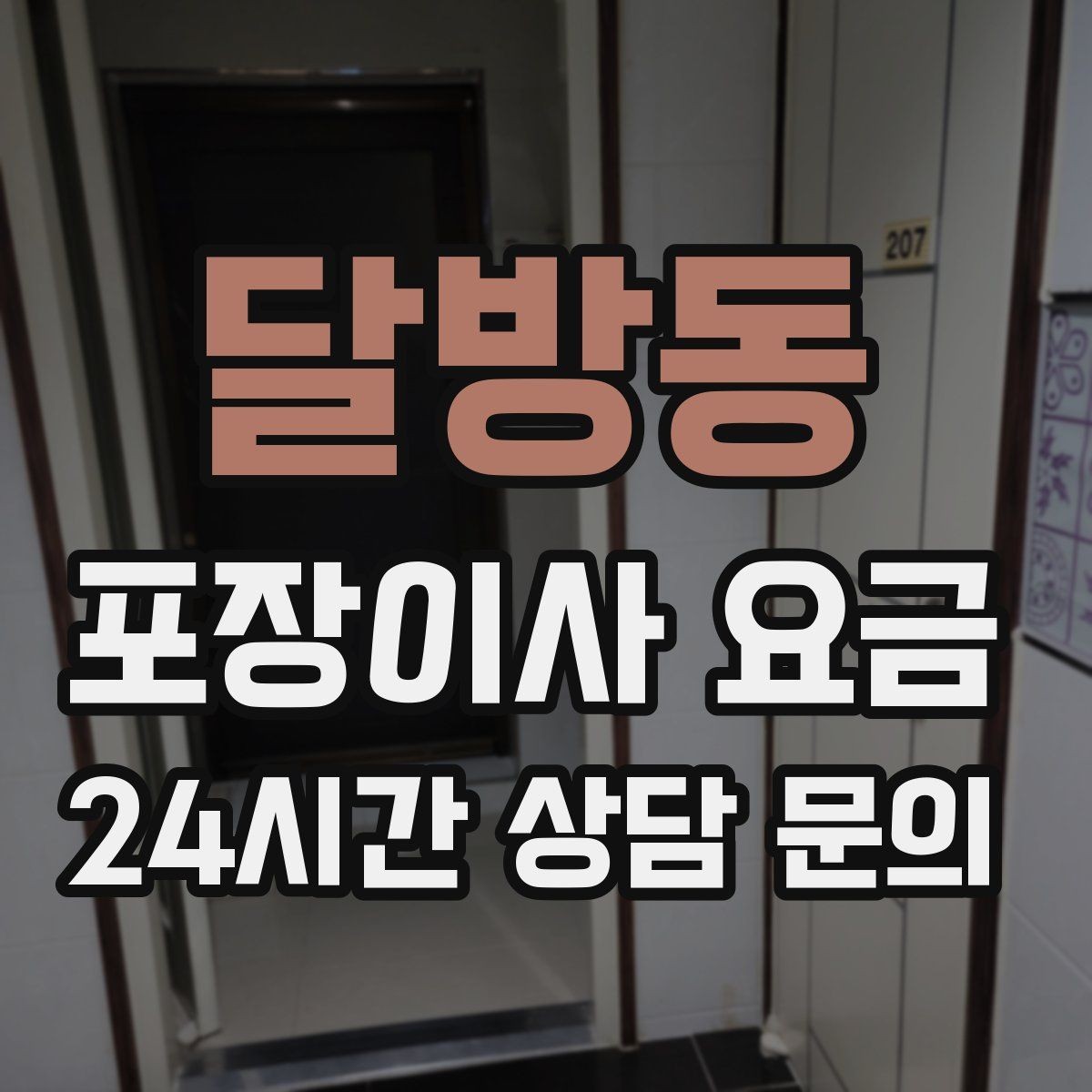 달방동 포장이사 요금 포장재·박스 비용은 포함인지 확인하기
