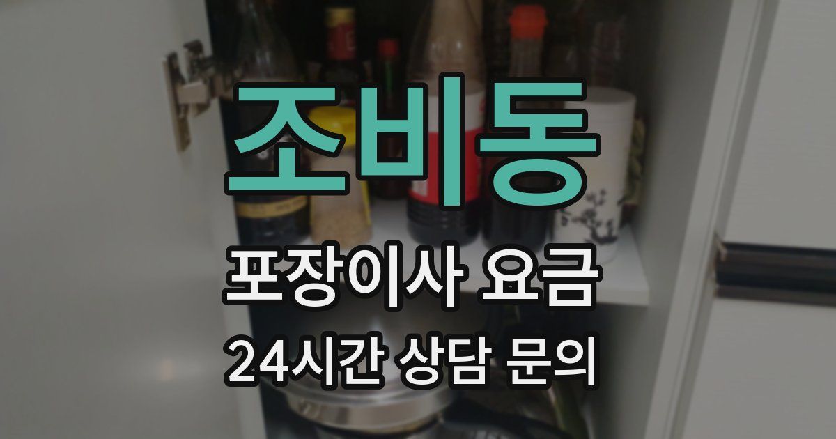 조비동 포장이사 요금
