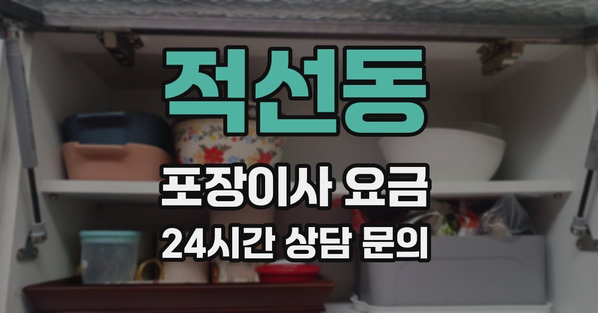 적선동 포장이사 요금