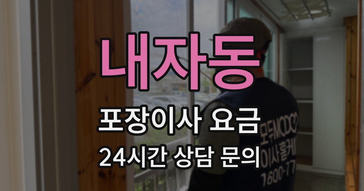 내자동 포장이사 요금