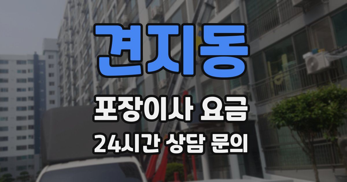 견지동 포장이사 요금