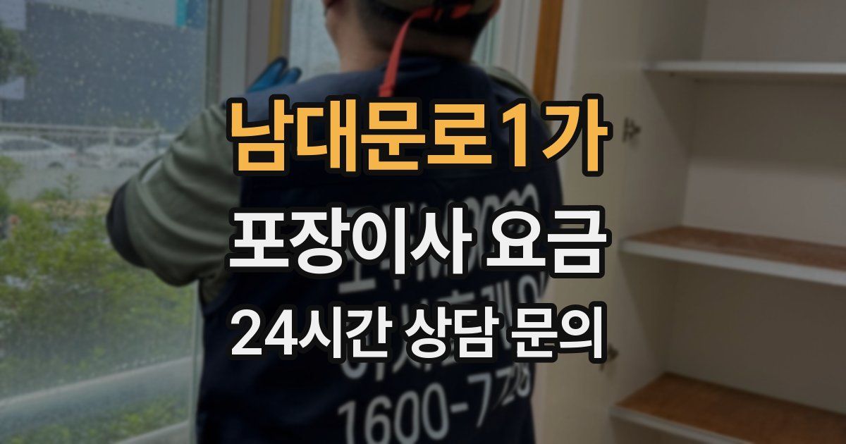 남대문로1가 포장이사 요금