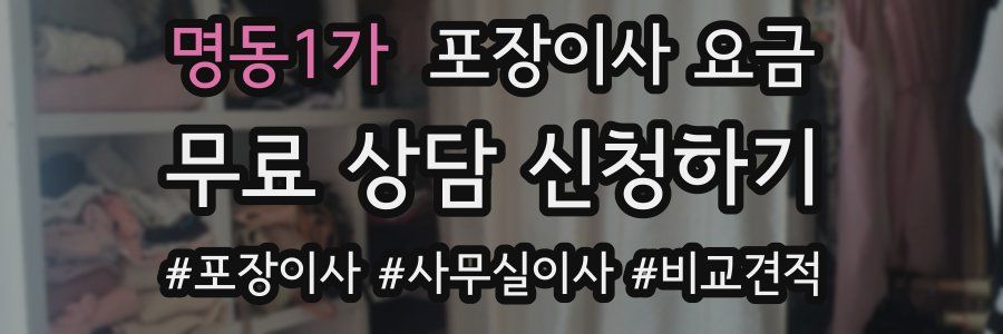 명동1가 포장이사 요금