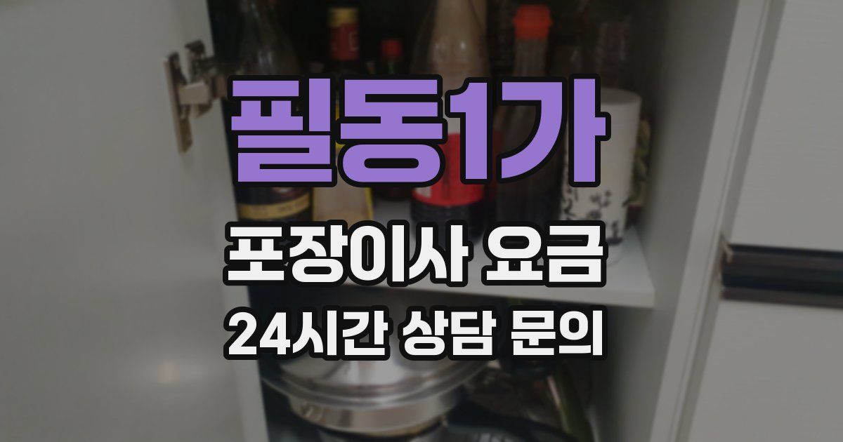 필동1가 포장이사 요금