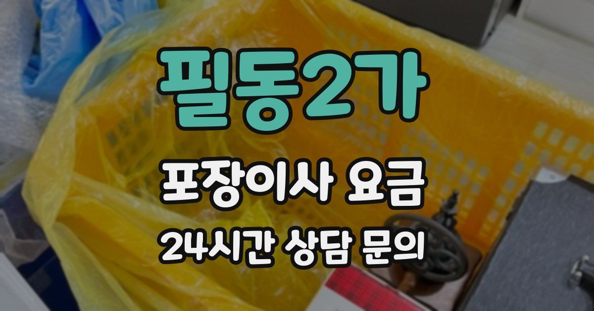 필동2가 포장이사 요금