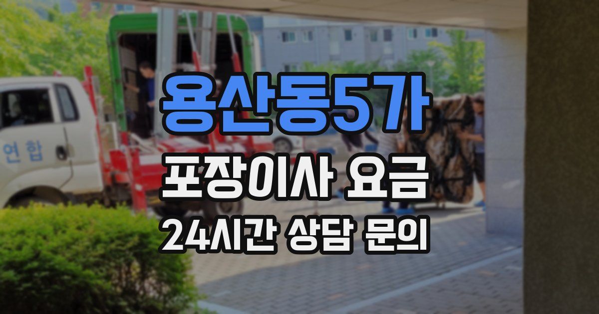 용산동5가 포장이사 요금