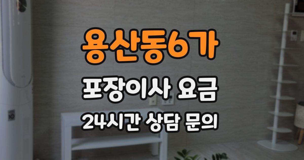 용산동6가 포장이사 요금
