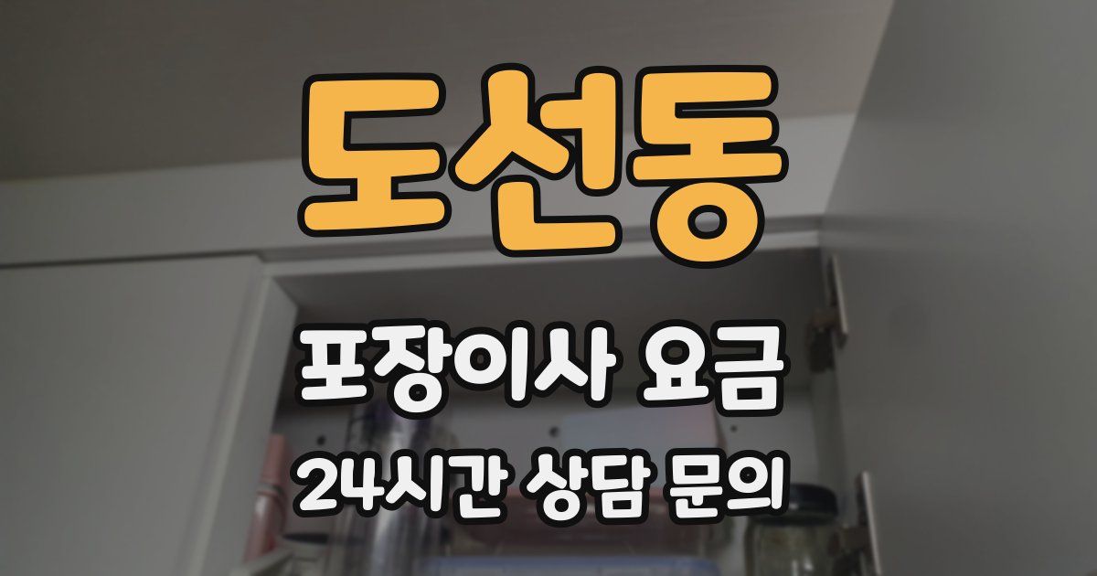 도선동 포장이사 요금