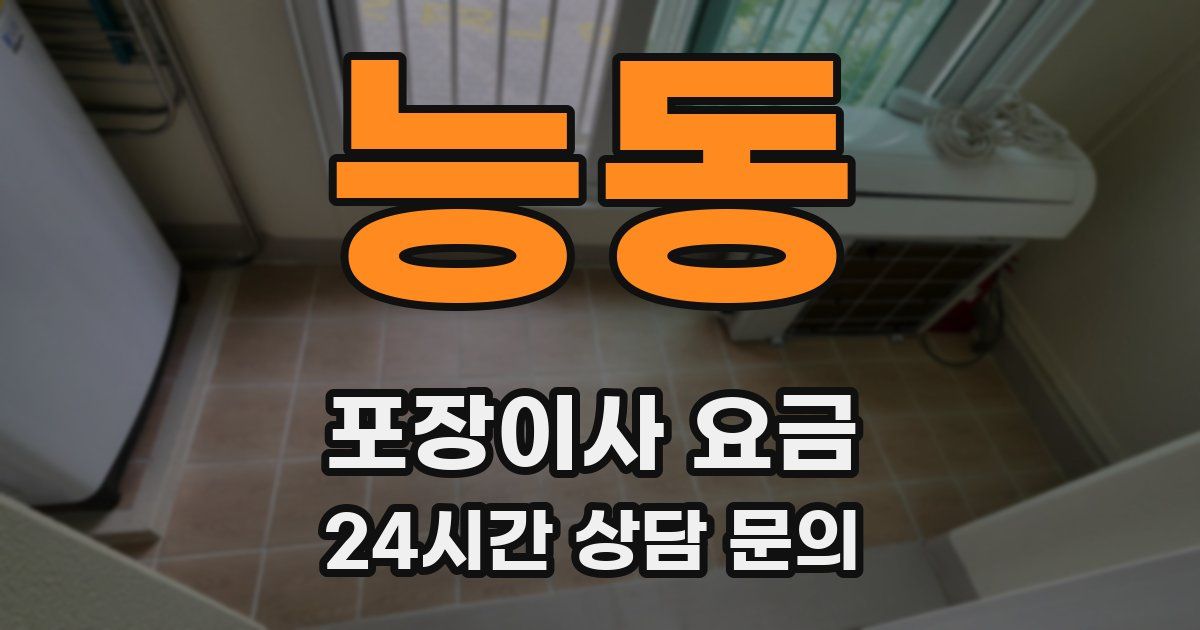 능동 포장이사 요금