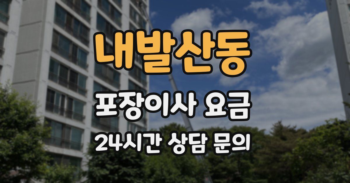 내발산동 포장이사 요금