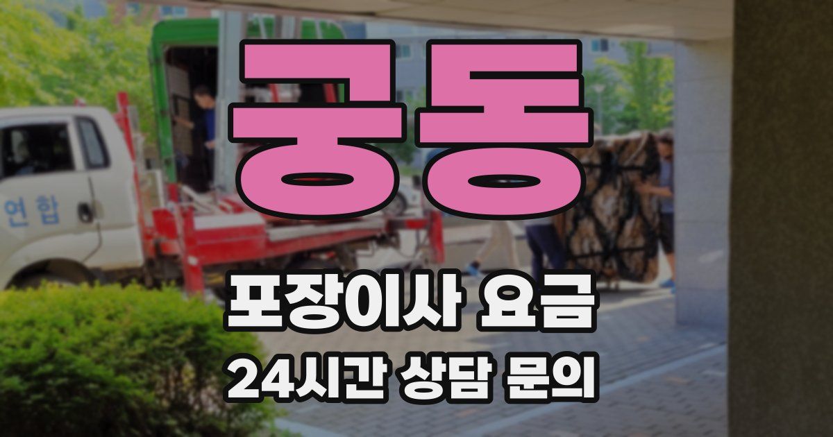 궁동 포장이사 요금