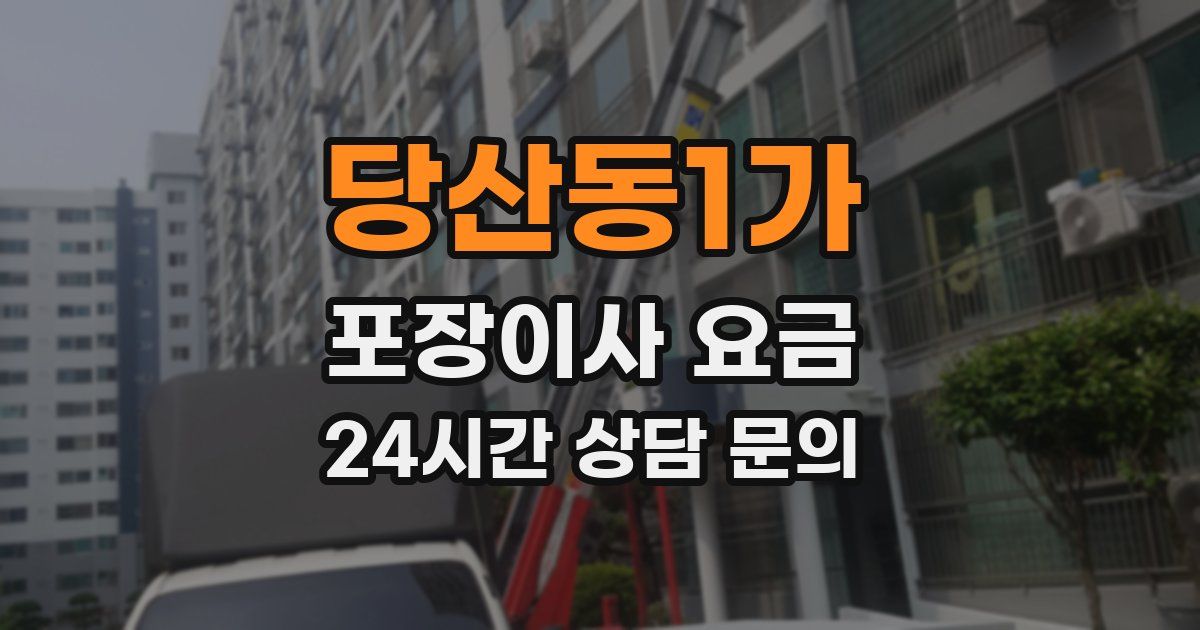 당산동1가 포장이사 요금