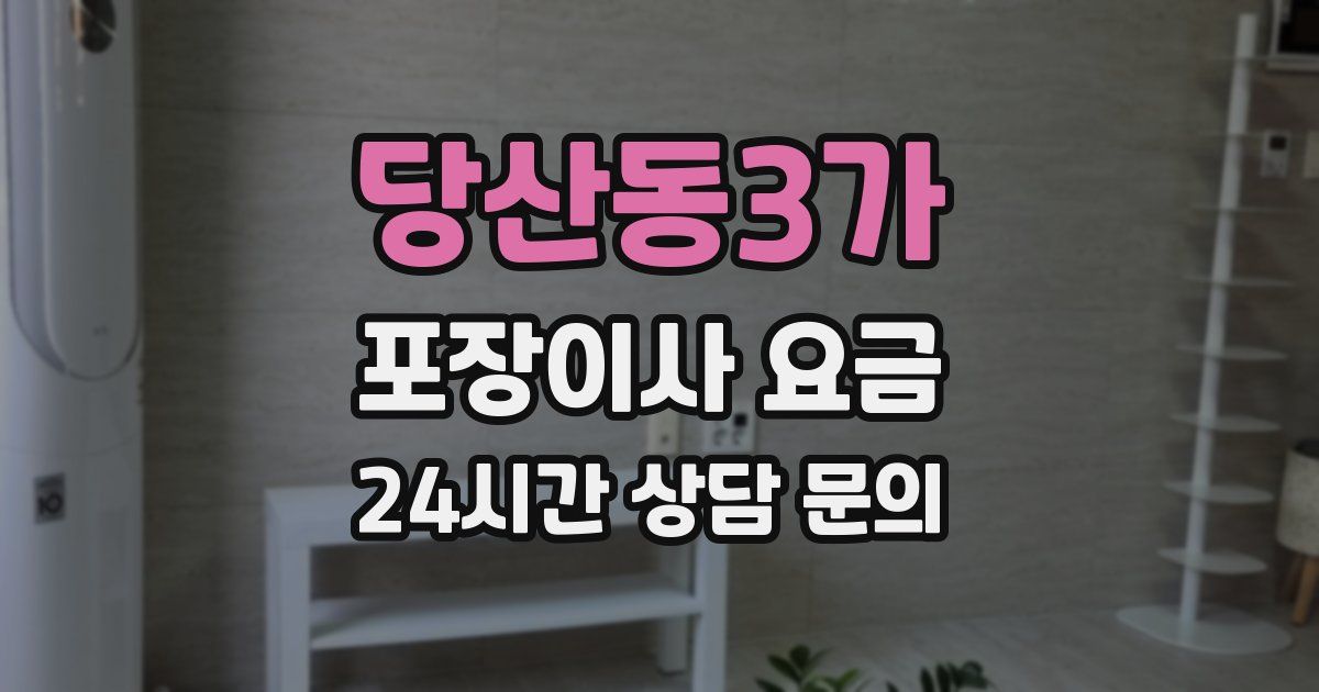 당산동3가 포장이사 요금