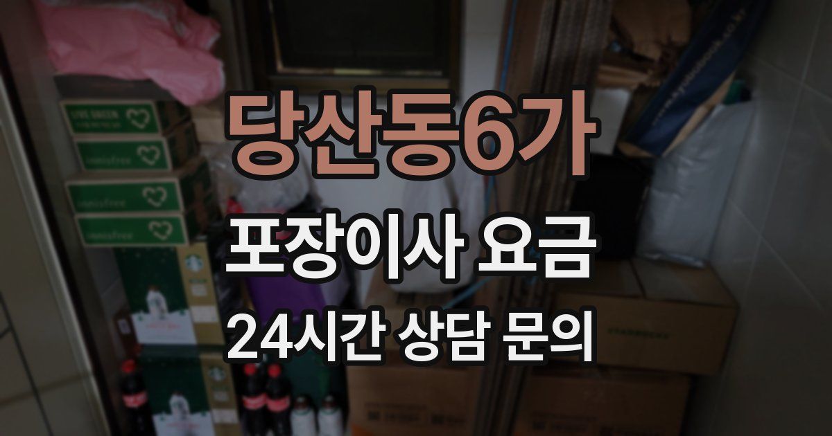 당산동6가 포장이사 요금