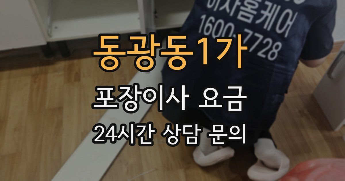 동광동1가 포장이사 요금