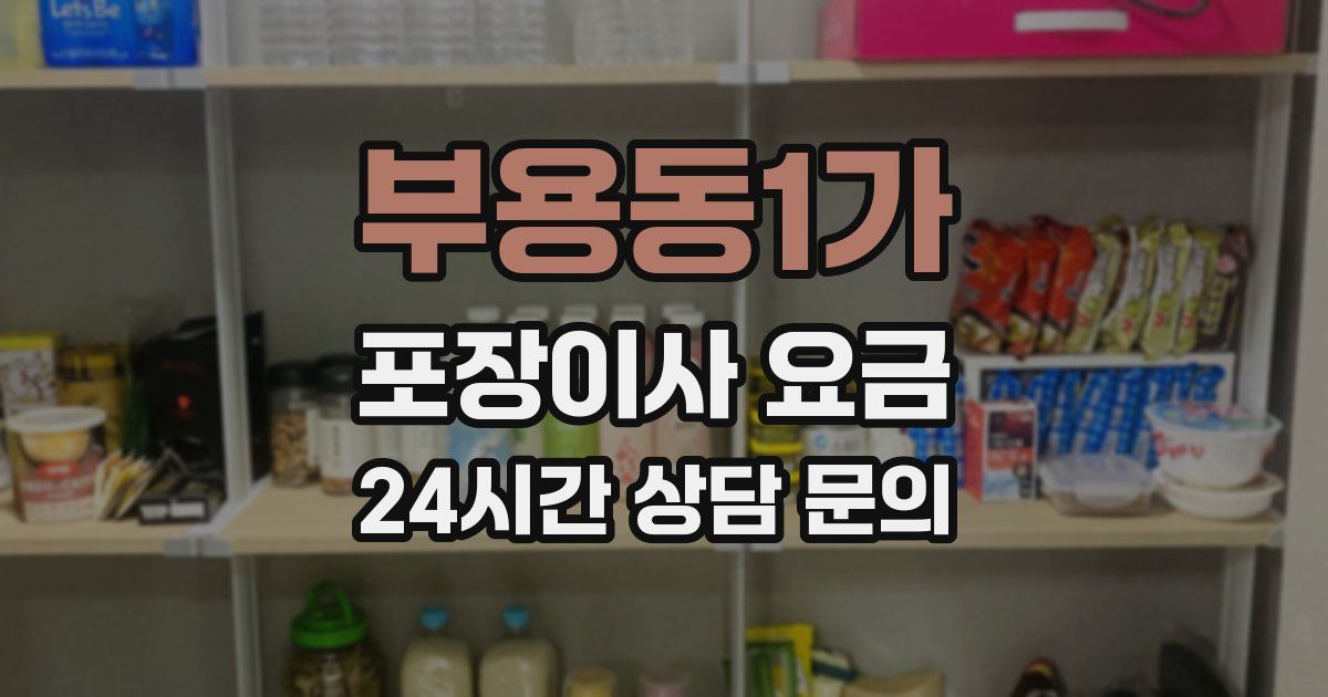 부용동1가 포장이사 요금