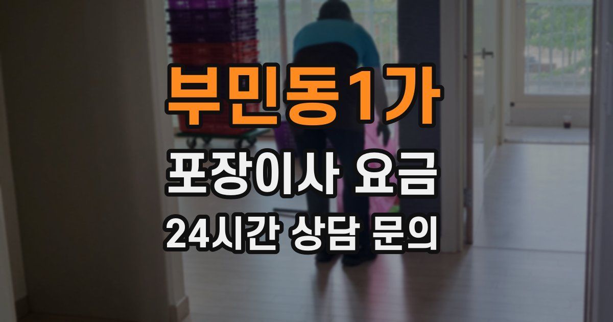부민동1가 포장이사 요금