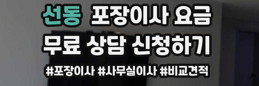 선동 포장이사 요금