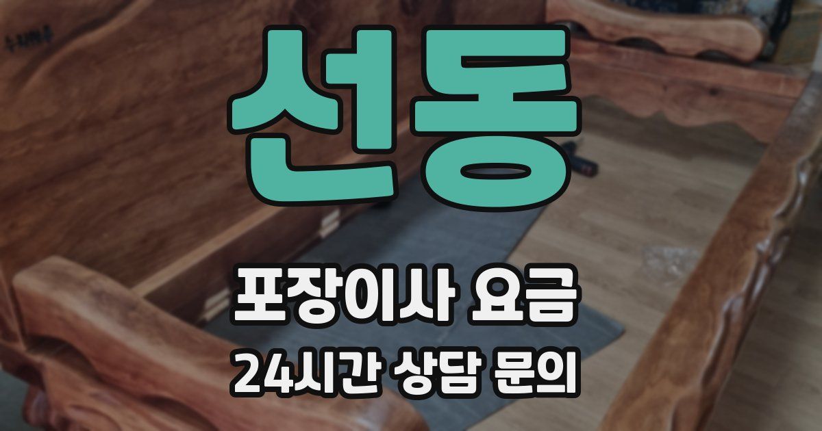 선동 포장이사 요금
