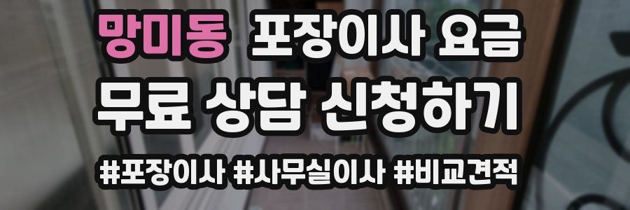 망미동 포장이사 요금
