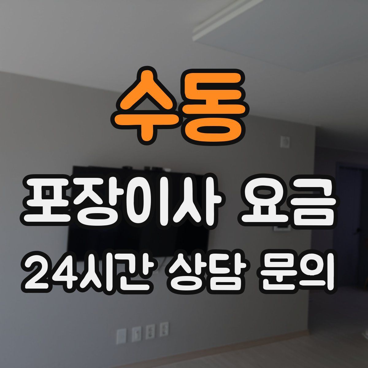 수동 포장이사 요금