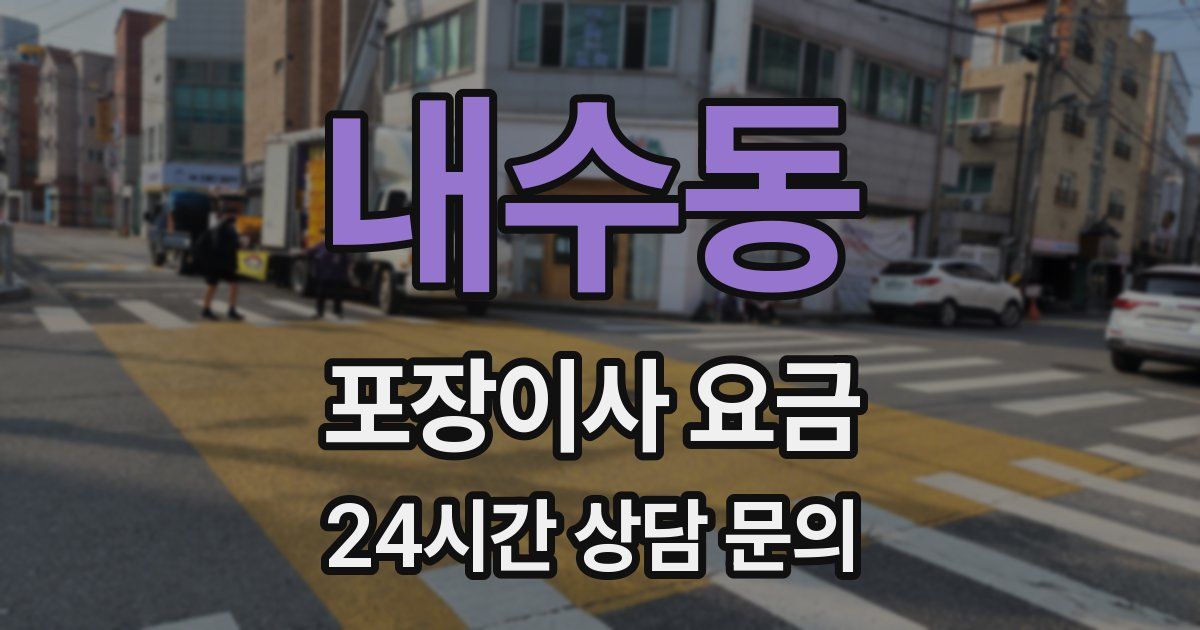 내수동 포장이사 요금