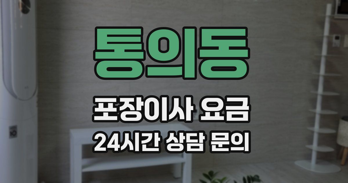통의동 포장이사 요금