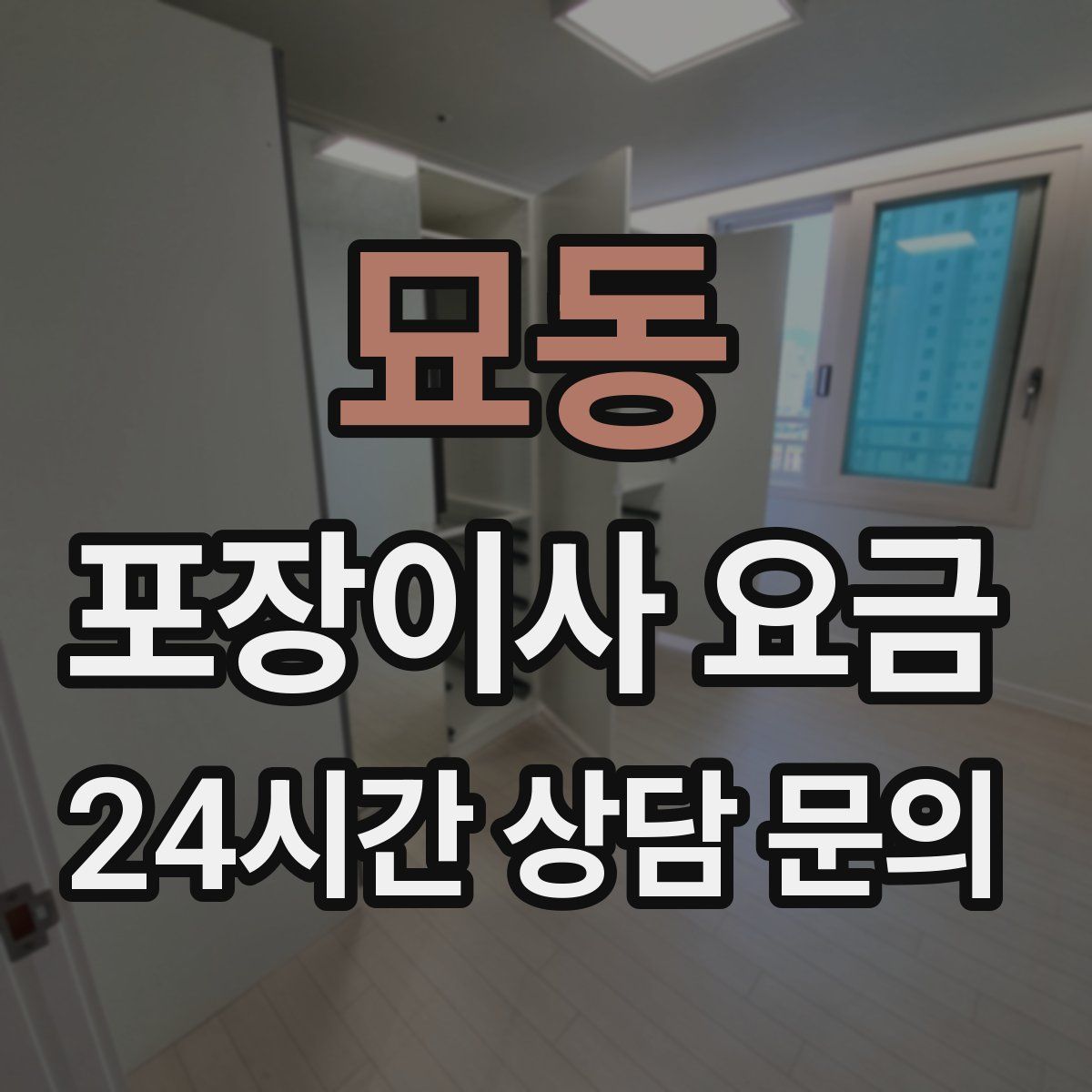 묘동 포장이사 요금