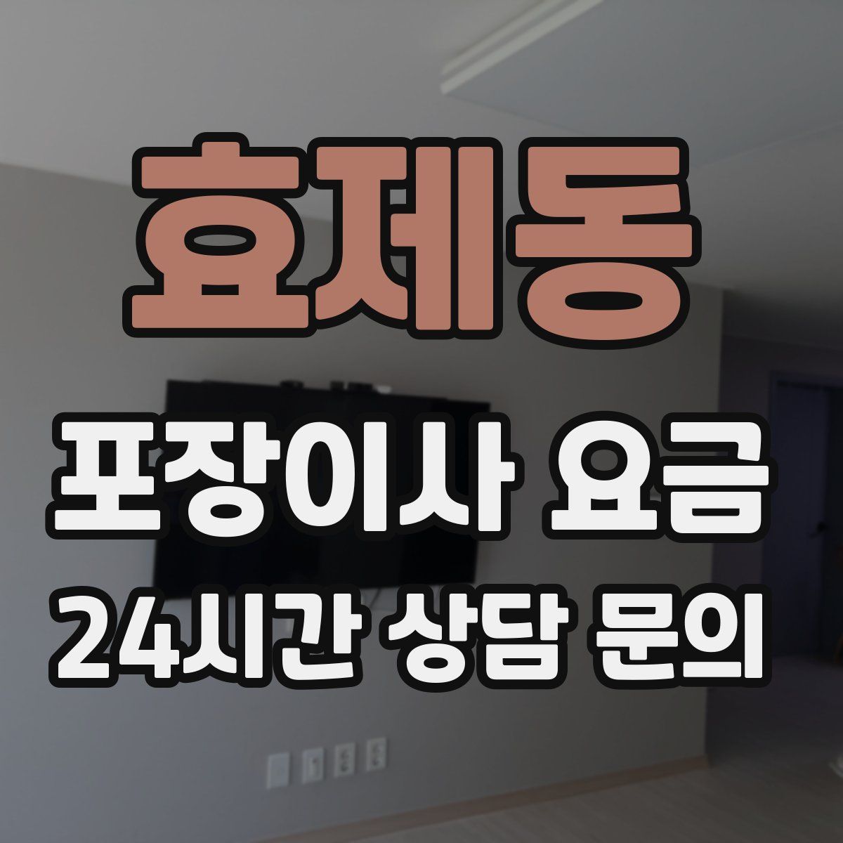 효제동 포장이사 요금