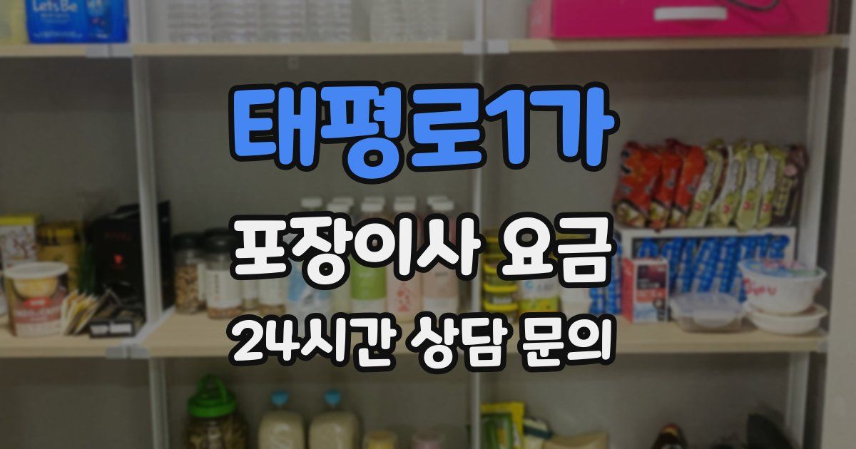 태평로1가 포장이사 요금