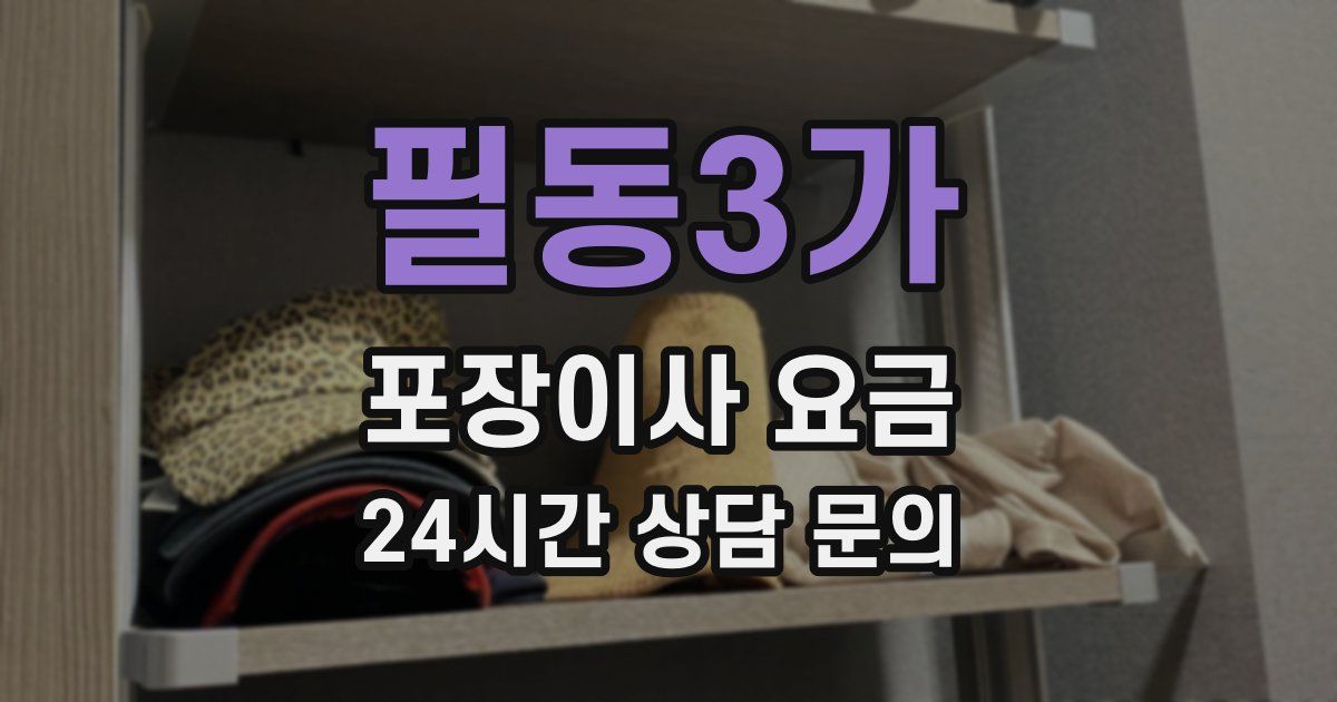 필동3가 포장이사 요금