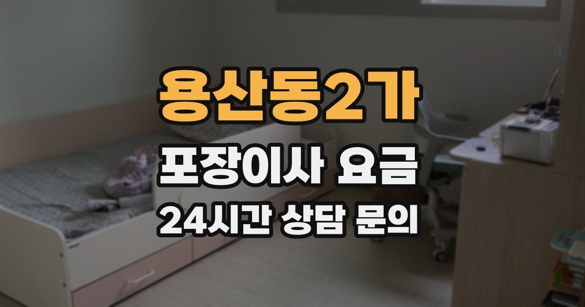 용산동2가 포장이사 요금