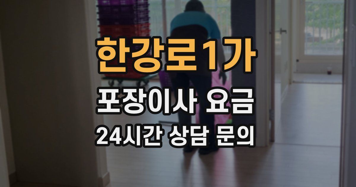 한강로1가 포장이사 요금