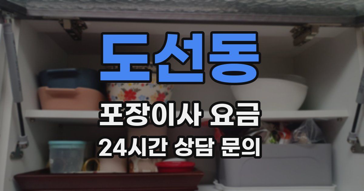 도선동 포장이사 요금