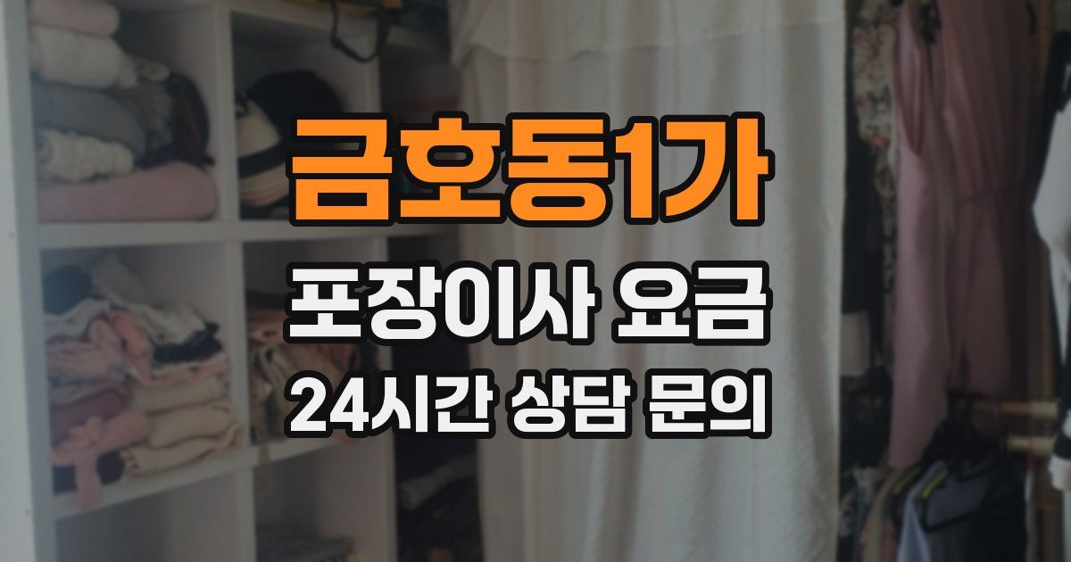 금호동1가 포장이사 요금