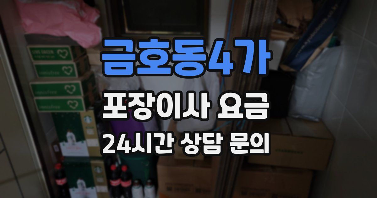 금호동4가 포장이사 요금