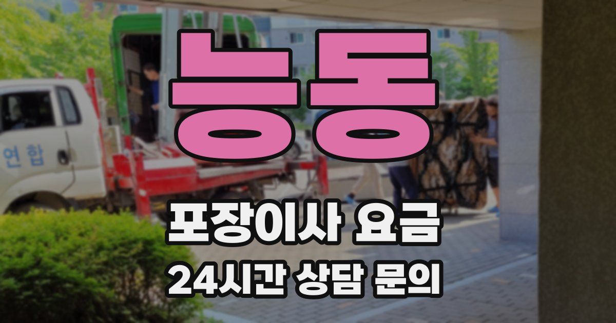 능동 포장이사 요금