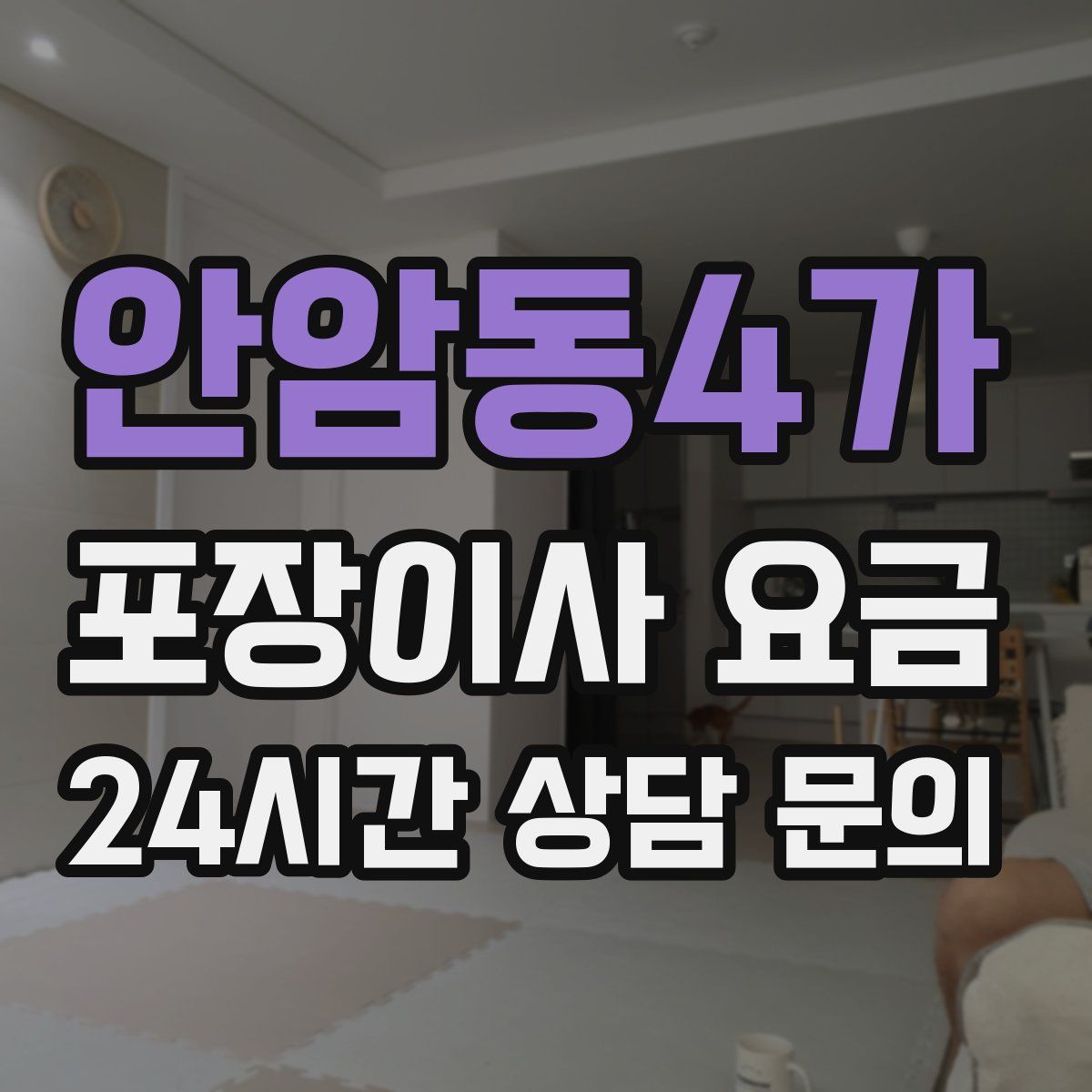 안암동4가 포장이사 요금