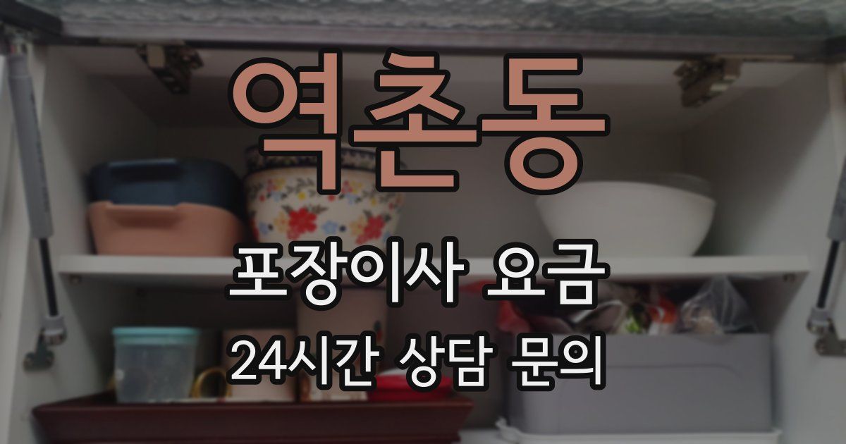 역촌동 포장이사 요금