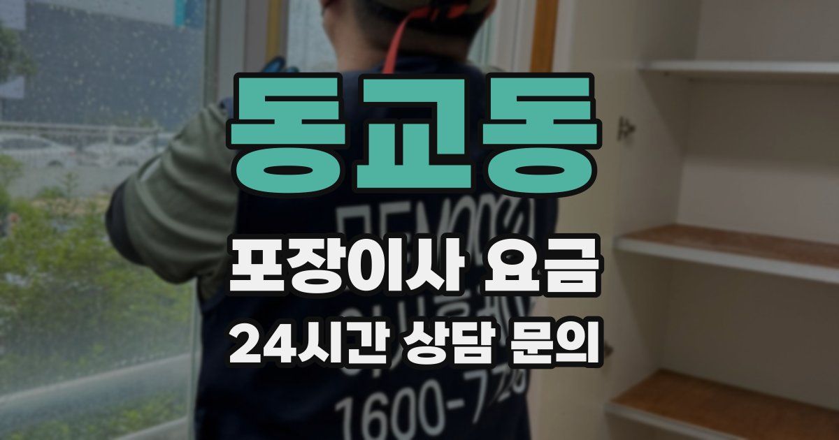 동교동 포장이사 요금