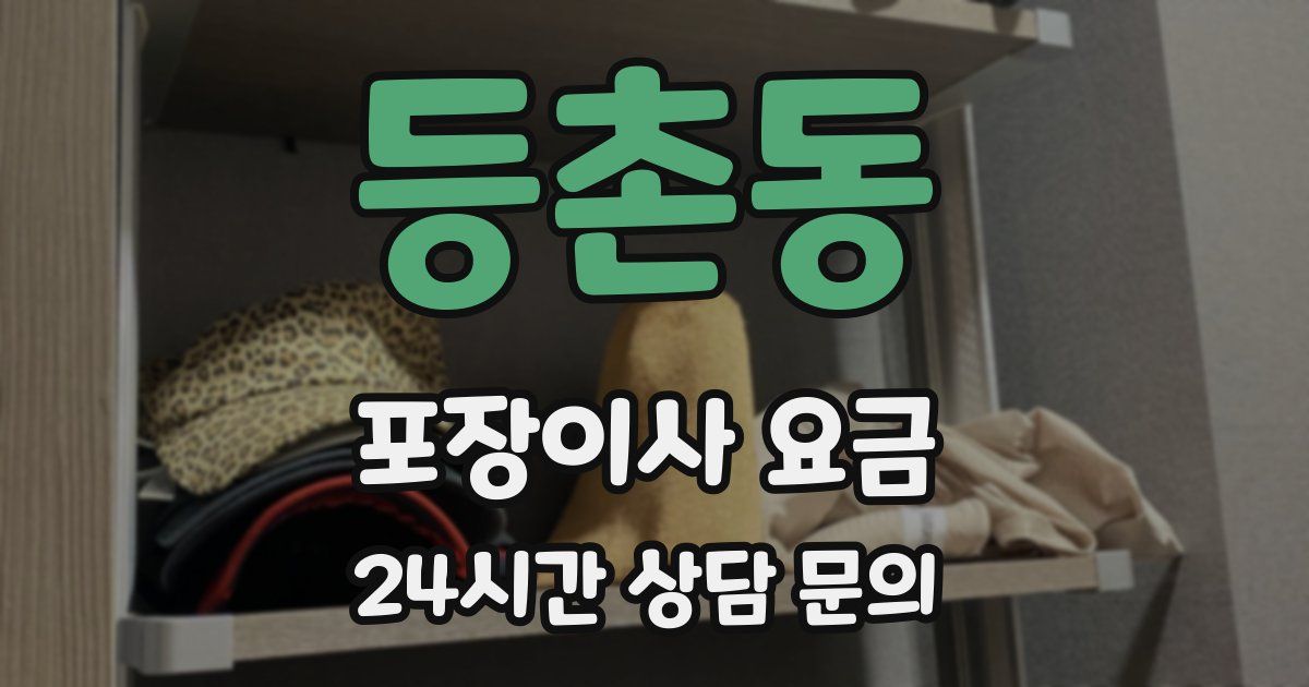 등촌동 포장이사 요금