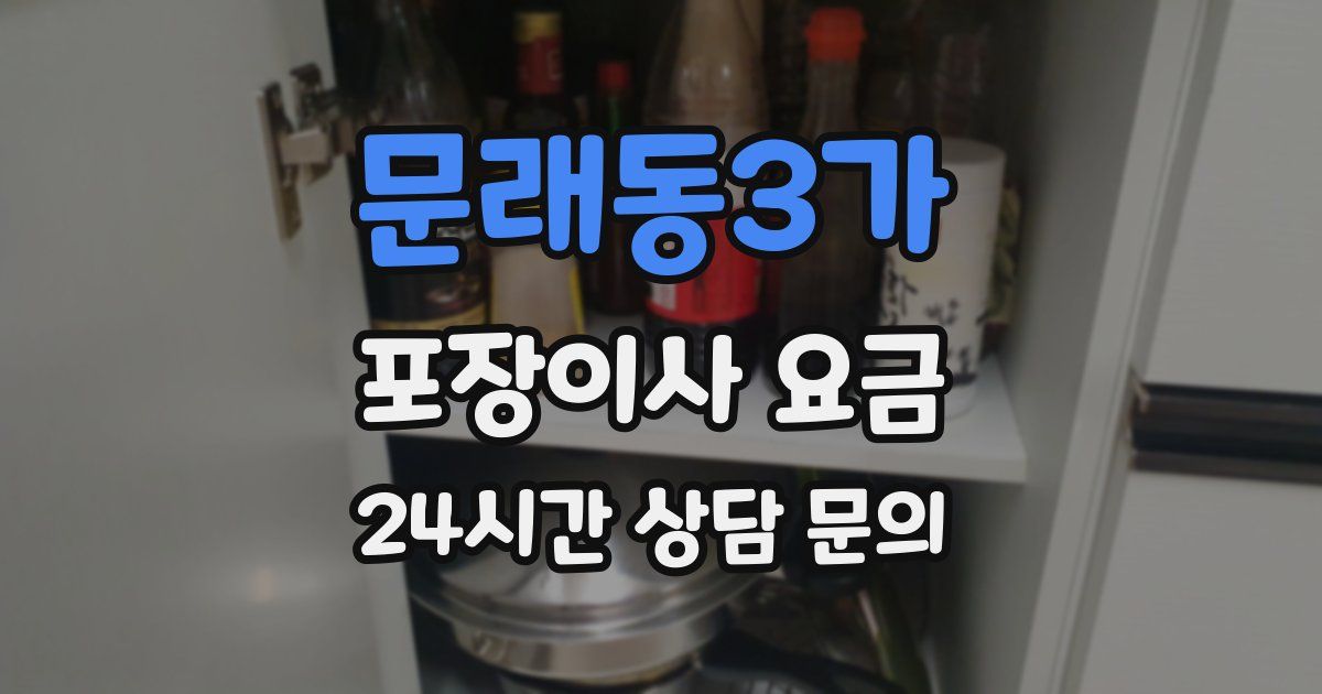 문래동3가 포장이사 요금