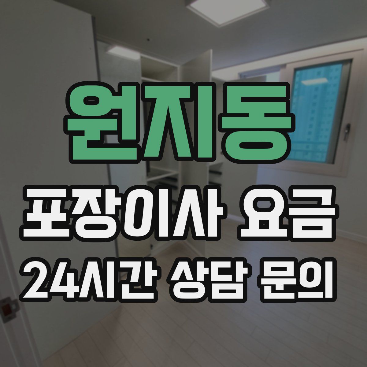 원지동 포장이사 요금