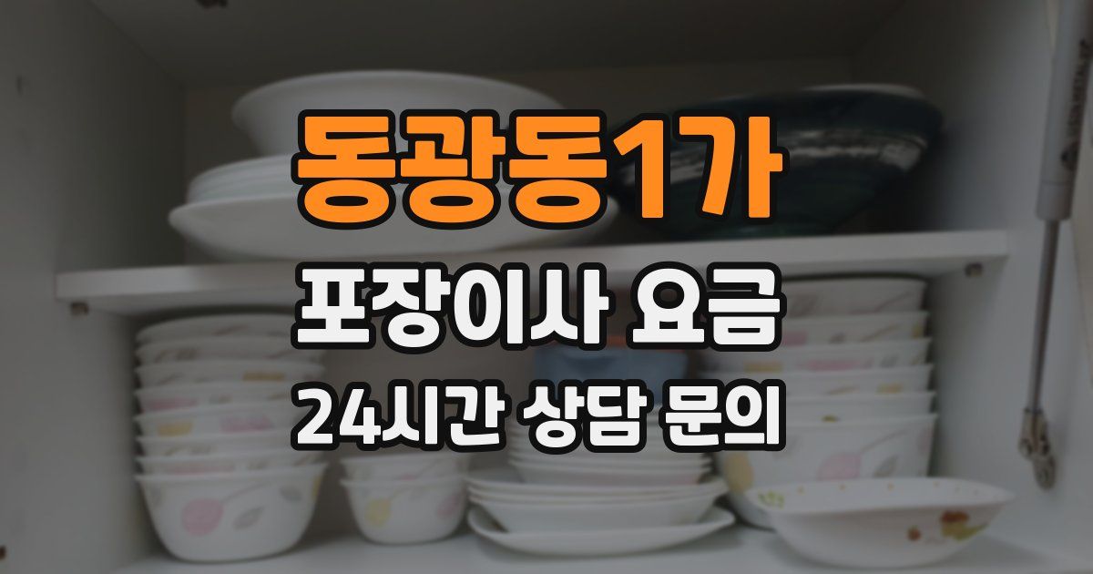 동광동1가 포장이사 요금