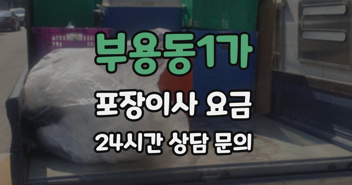 부용동1가 포장이사 요금