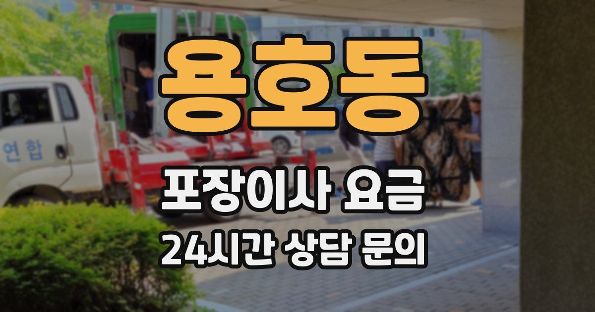 용호동 포장이사 요금