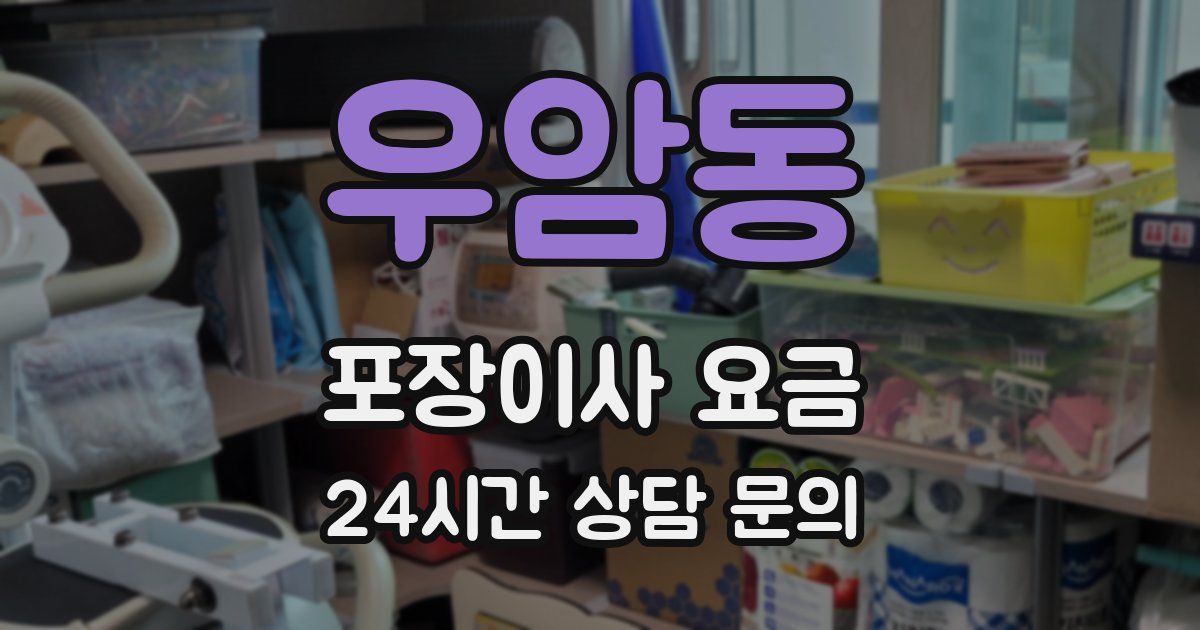 우암동 포장이사 요금