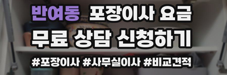 반여동 포장이사 요금